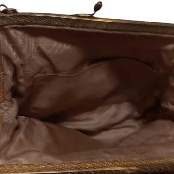 Vintage Austrian Petit Point Floral Evening Bag Silk Lined Clutch Handbag Black - Picture 3 of 5